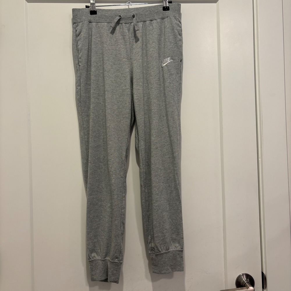 Nike Mens Sportswear Jogger Sweatpants Gray Drawstring Size Small